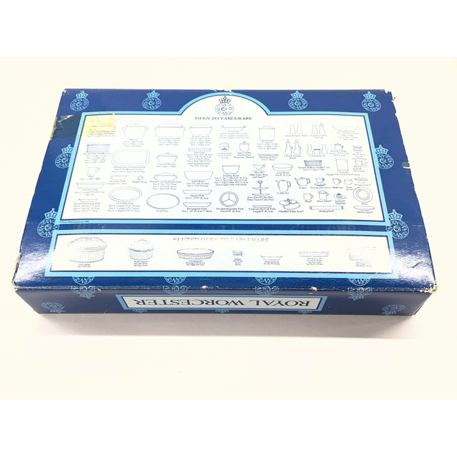 Vintage New Old Stock New in Box Royal Worcester Oven to Tableware Evesham Gold Rectangular Porcelain Buffet Dish - Signed For Sale In Detroit - Image 6 of 10