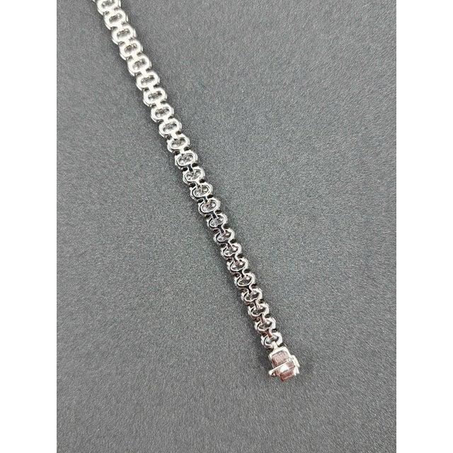 12.21 Ct Oval Cut Diamond Tennis Bracelet For Sale In Chicago - Image 6 of 8