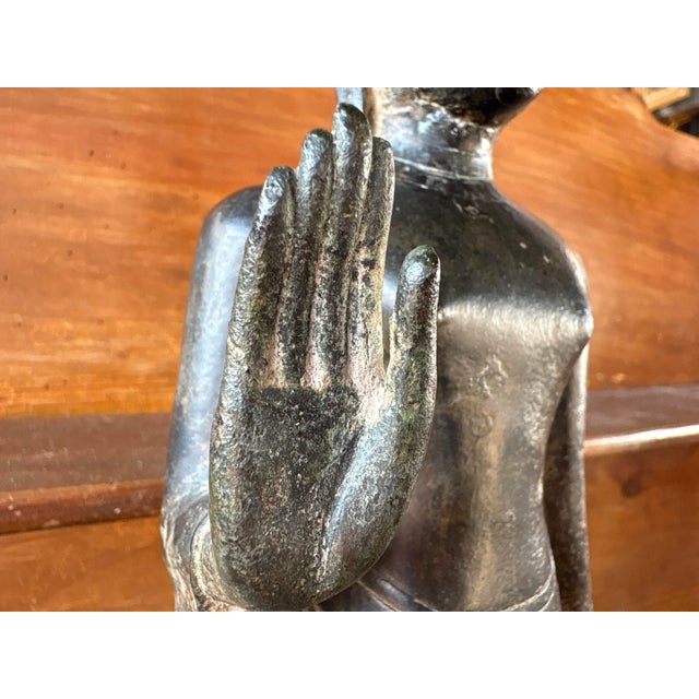 Burmese Artist, Mandalay Style Standing Buddha, Early 20th Century, Bronze For Sale - Image 14 of 15