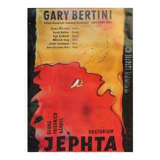 Gary Bertini, Jephta, Concert Poster, 1985, Alte Oper Frankfurt, Germany For Sale