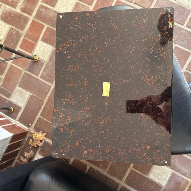 1980s Maitland Smith Box on Stand Side Table With Lions For Sale - Image 9 of 11