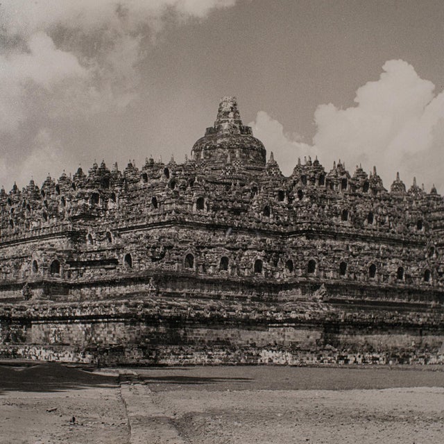 1950s Vintage Photograph, Borobudur Shrine, Oriental, Monochrome, Java, Mid Century For Sale - Image 5 of 8