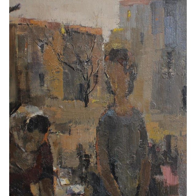 A. Clement, The Washerwomen, 20th Century, Oil Painting on Board, Framed For Sale - Image 8 of 18