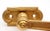 Metal Mid 20th Century French Gold Plated Brass Dummy Lever Door Handle With Plate For Sale - Image 7 of 9
