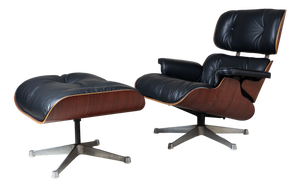Set of Lounge Chair and Ottoman by Charles and Ray Eames for Vitra, 1950s