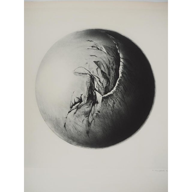 Gerard TITUS-CARMEL Spherical Cosmology, 1972 Original engraving Signed in pencil On vellum 76 x 56.5 cm Numbered 50...