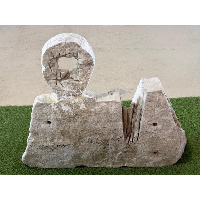 Late 20th Century Monumental Marble Reclining Female Figure Sculpture, Manner of Henry Moore, 1970 For Sale - Image 5 of 15