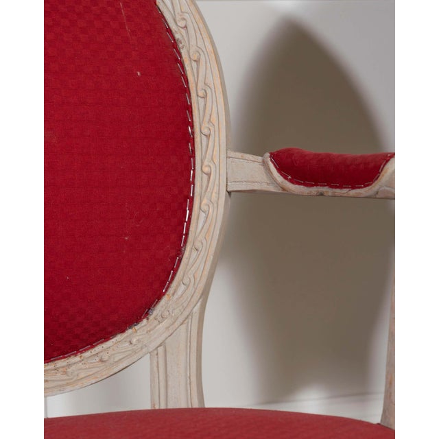Pair of Swedish Gustavian Armchairs with Original Paint, circa 1820 For Sale - Image 12 of 14