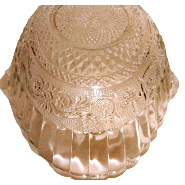 Traditional Vintage Kig Malaysia Glass Basket For Sale - Image 3 of 6
