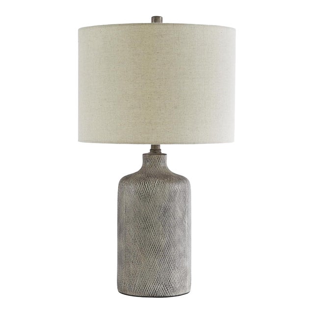 Modern 25-Inch Ceramic Table Lamp Natural Stone For Sale