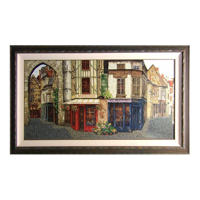 Viktor Shvaiko "Salon De The" Hand Signed With Custom Frame For Sale