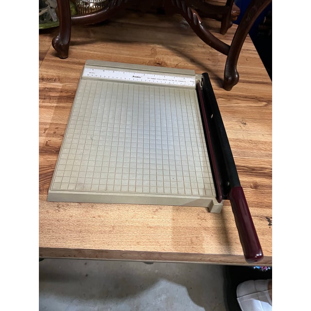 1970s Vintage Industrial Heavy Plastic Paper Cutter For Sale - Image 5 of 6