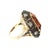 Early 20th-Century Silver Over 16 Karat Gold Citrine and Diamond Ring For Sale - Image 4 of 5