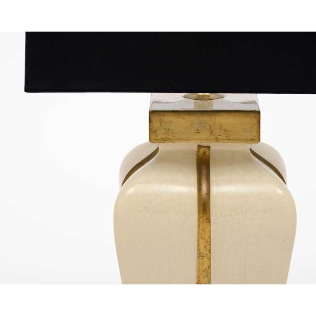 1960s Period Mid-Century Modern Ceramic Lamp, French, Circa 1960 For Sale - Image 5 of 9