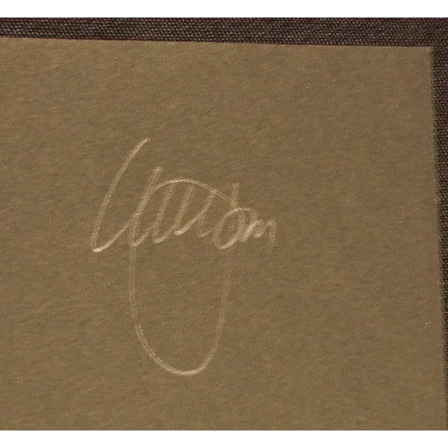 Contemporary 1980s "Peach Gray" Western Minimalistic Landscape Diptych Intaglio Etching by Peter Keefer - a Pair For Sale - Image 3 of 7