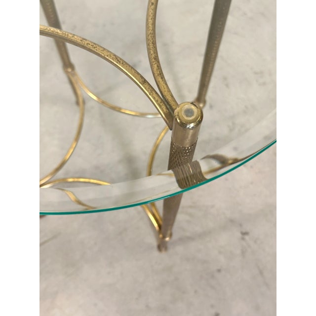 Round Brass and Glass Coffee Tables, 1960s, Set of 2 For Sale - Image 12 of 13