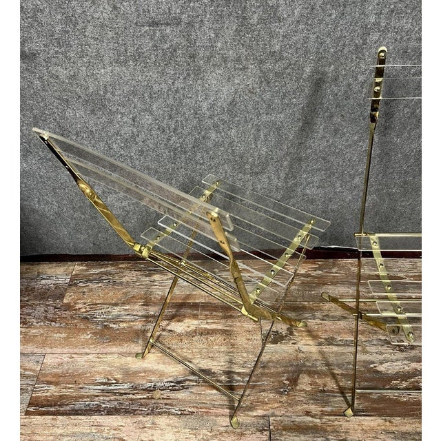 Vintage Folding Chairs by Yonel Lebovici and Bernard Berthet for Marais, 1970s For Sale - Image 6 of 8