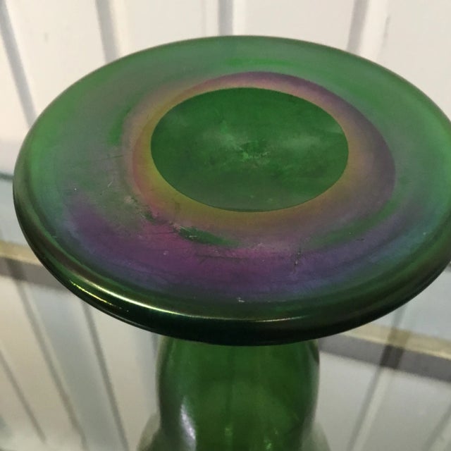 1920s ** Art Nouveau Iridescent Glass Vase For Sale - Image 4 of 5