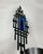 Mid-Century Modern Large Brutalist Danish Wall Candleholder in Wrought Iron and Blue Glass from Dantoft, 1960s For Sale - Image 3 of 6