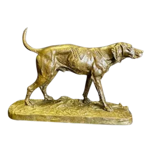 Bronze Dog Statue by P J Mene
