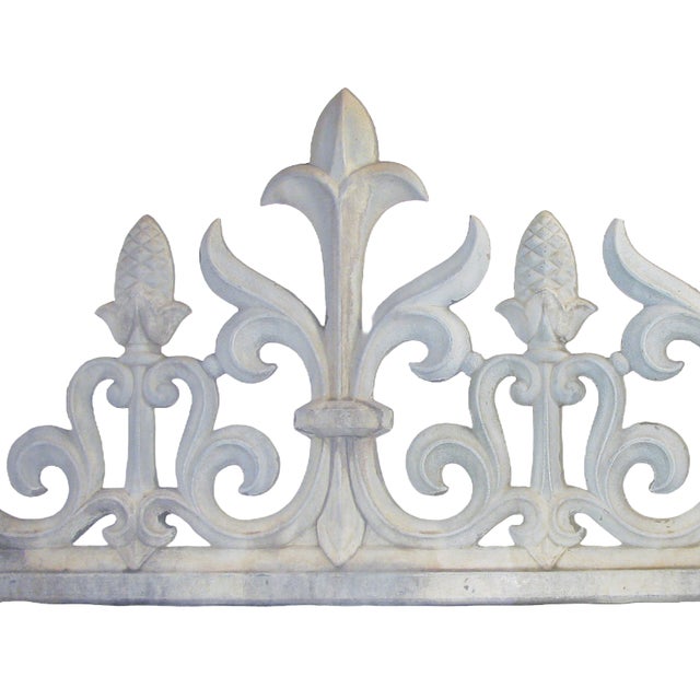Shabby Chic 18th C. French Sculptural Zinc Element For Sale - Image 3 of 5