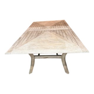 Expandable Teak Dining Table by Gloster With Self Storing Leaves For Sale