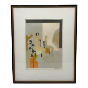 Andre Minaux (French, 1923-1988) Signed and Numbered Lithograph on Fine Grain Cream Wove Paper