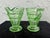 1930s Art Deco Indiana Glass Uranium Green Creamer & Sugar Set With Caddy – Depression Glass - 3pcs For Sale - Image 10 of 11