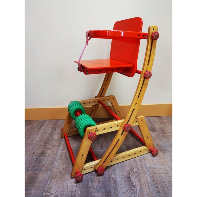 Plastic Top Banana Child Multfunctional High Chair Zauberstuhl by Benno Zimmermann, 1987 For Sale - Image 7 of 17