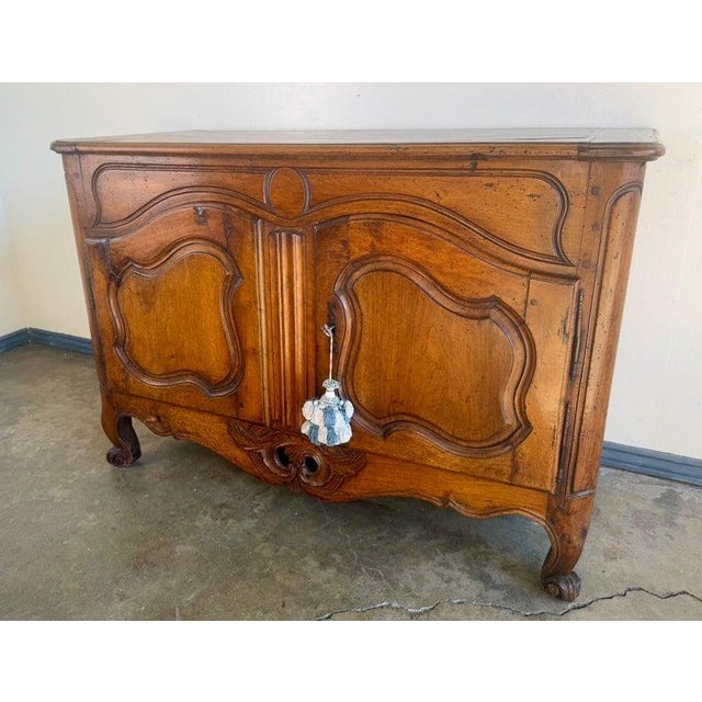 18th Century French Provincial Buffet, Solid Walnut, Louis XV Style For Sale - Image 10 of 18