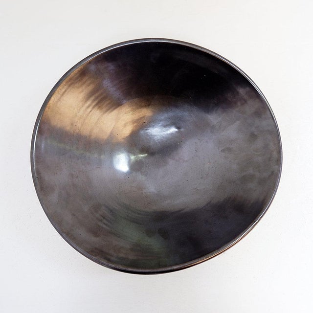 Ceramic Vintage Grey Glazed Ceramic Vide-Poche For Sale - Image 7 of 10