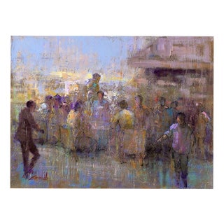 Renato Criscuolo, At The Bar in Capri, 2009, Oil on Canvas For Sale