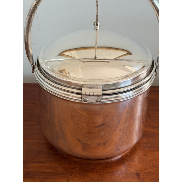 1960s 1940’s Swing Arm Silverplate Ice Bucket For Sale - Image 5 of 12