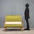 Vintage 1950s sofa featuring a beech wood frame, lending it solidity and timeless elegance. The spring and foam padding...