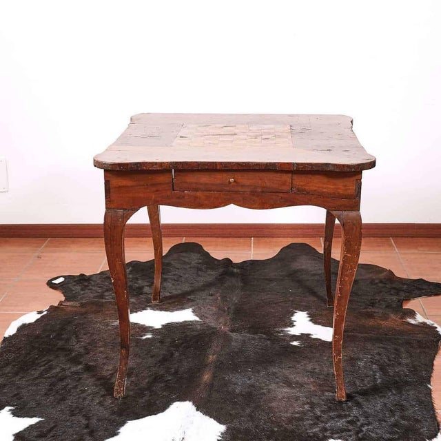 Vintage Table with Chessboard For Sale - Image 8 of 8