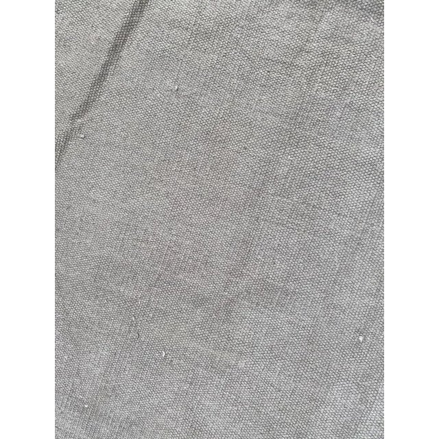 Vintage Indian Modern Khaki Color Flat Rug For Sale - Image 11 of 12