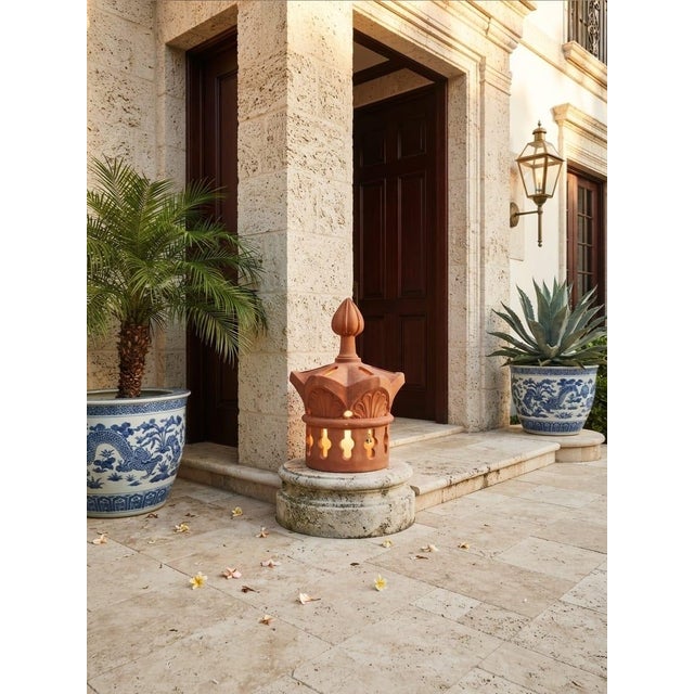 Vintage Terracotta Crown Lantern & Chimney Pot Architectural Element For Sale - Image 12 of 12