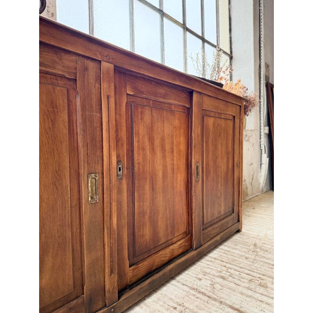 Oak Sideboard with Sliding Doors, 1900s For Sale - Image 18 of 18