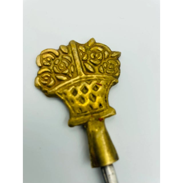 Vintage Mid-Century Americana-Themed Brass & Stainless Steel Skewers- Set of 5 For Sale In Los Angeles - Image 6 of 11