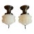 Edwardian Flushmount Light Fixtures With Finials - Pair For Sale