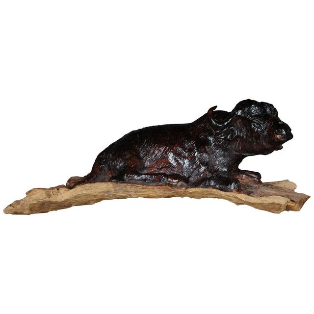 Hand Carved Bison Sculpture For Sale - Image 13 of 13