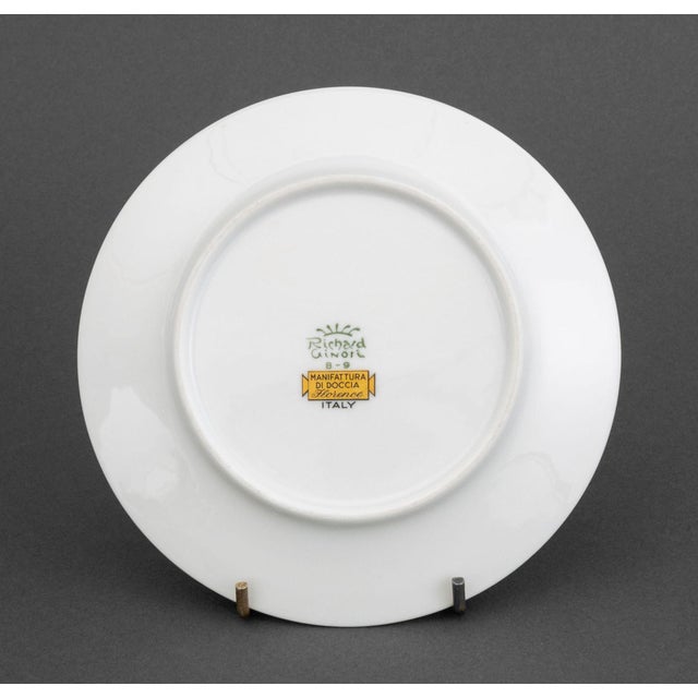 Late 20th Century Set of Eight Richard Ginori Porcelain Bread and Butter Plates For Sale - Image 5 of 6