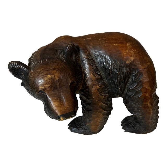 Japanese Wooden Bear, 1960 For Sale