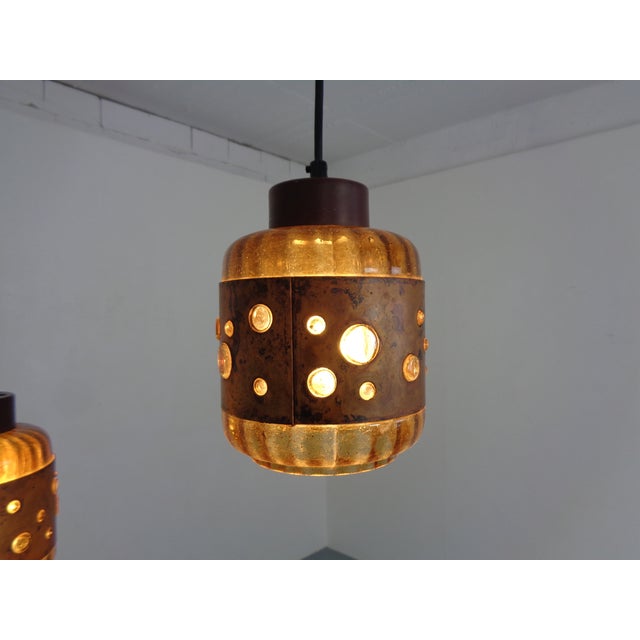 Dutch Copper and Glass Ceiling Lamp by Nanny Still for Raak, 1960s For Sale - Image 11 of 18