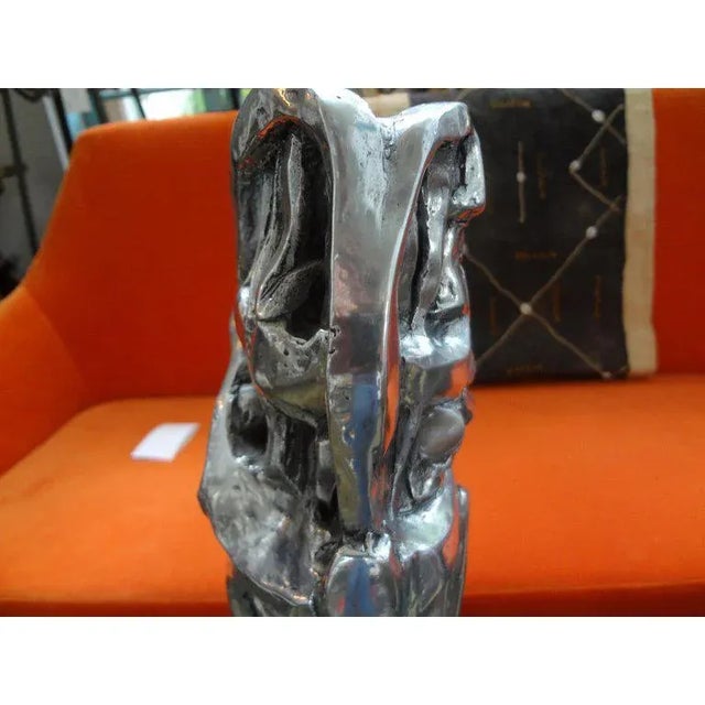 1970's Vintage Gary Brandt Signed Abstract Brutalist Sculpture For Sale - Image 11 of 13