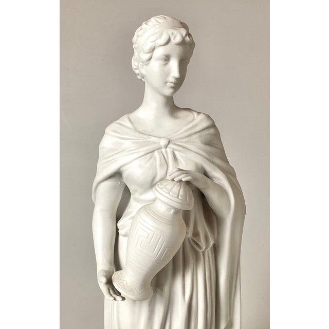 Parian Porcelain Neoclassical Statues - A Pair For Sale - Image 11 of 12