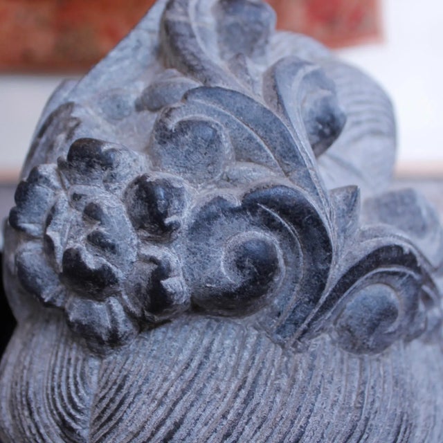 Stone Chinese Carved Stone Buddhistic Head, (Bodhisattva) For Sale - Image 7 of 13