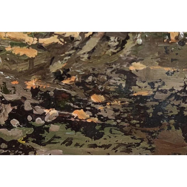 Ezelino Briante, Nel bosco, Oil on Cardboard, Framed For Sale - Image 3 of 12