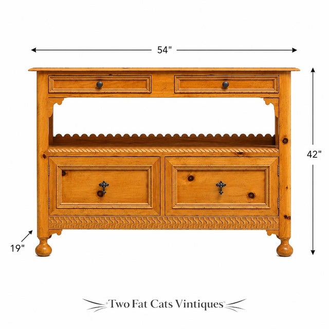 Vintage | Baker Furniture "Milling Road" | Pine | Sideboard | Server | Buffet | Credenza | Italian Provincial | French Country For Sale - Image 15 of 16