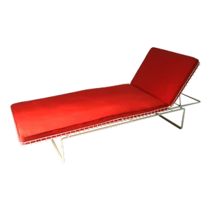 Knoll Rare Wire Indoor Chaise Lounge Chair by Richard Schultz